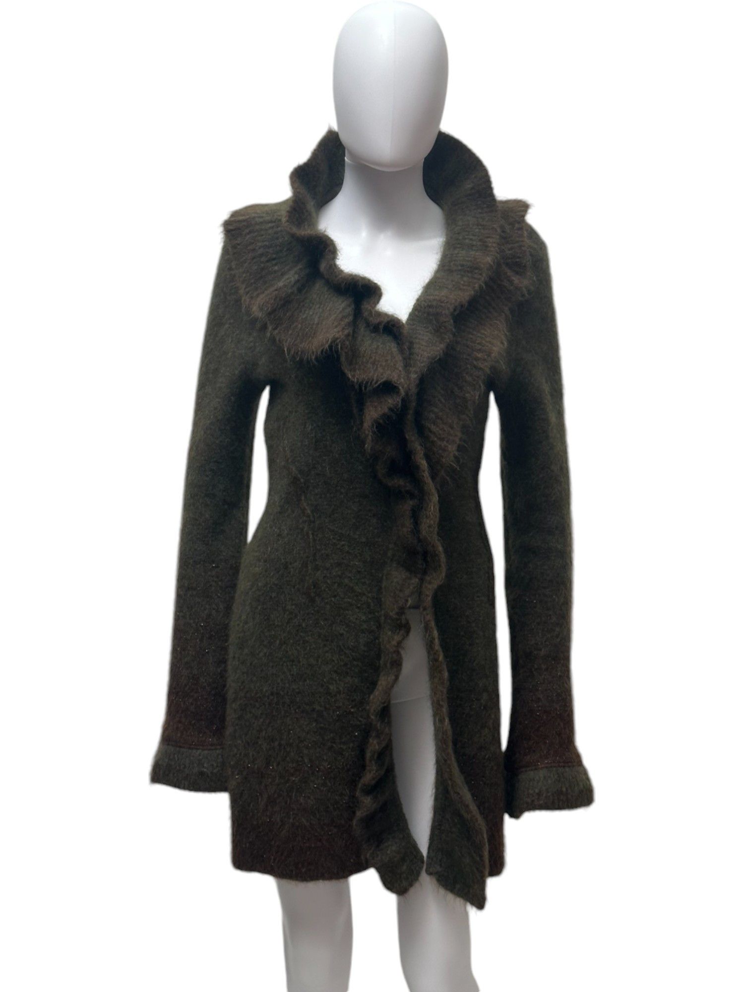 Roberto Cavalli FW2005 Knitted Wool Coat Size M / US 6-8 / IT 42-44 - 1 Thumbnail