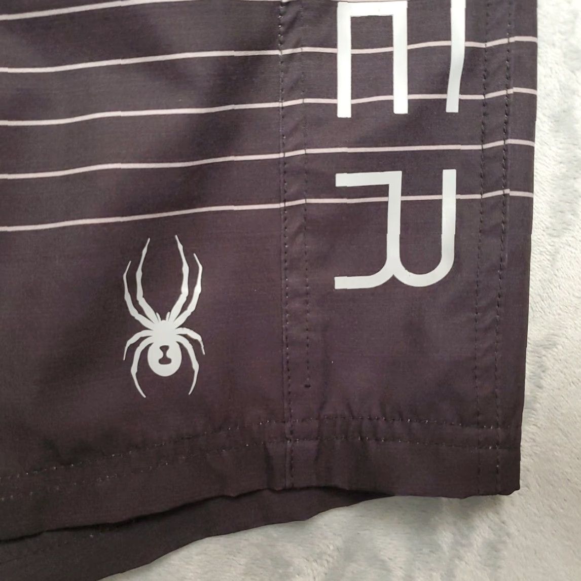 Spyder Spyder Board Shorts Mens Large Black Lined Swim Bathing Surf Outdoors Casual Bottom Size US 33 - 2 Thumbnail