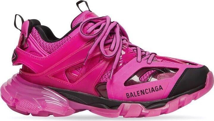 o1in1g0624 Track Clear Sole Sneakers in Dark Pink
