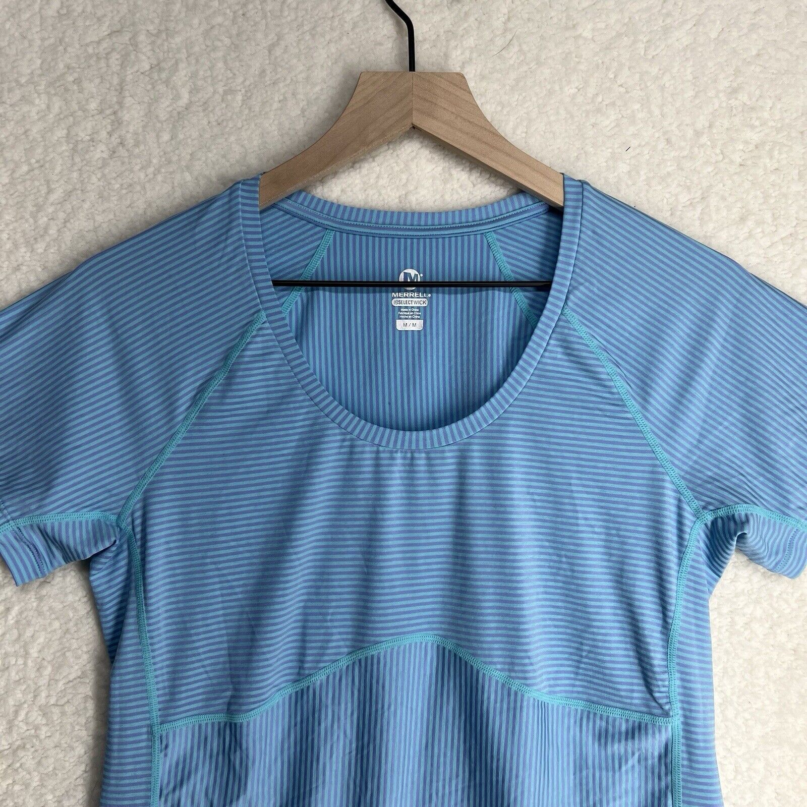 Merrell Merrell Select Wick Deveau Workout Tee Size M Blue Stripes Size M / US 6-8 / IT 42-44 - 2 Thumbnail