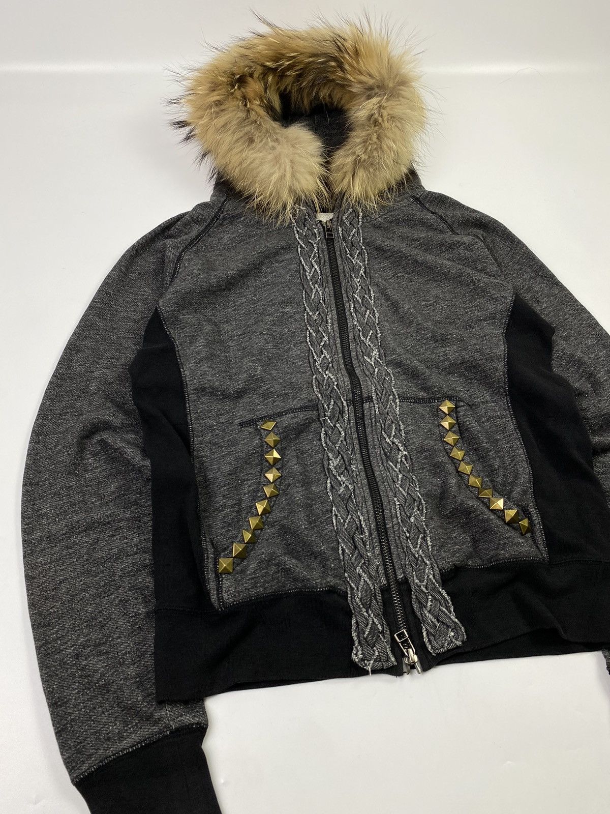 If Six Was Nine × Japanese Brand × Le Grande Bleu (L.G.B.) Fur hoodie studded japan ifsix lgb style Size US M / EU 48-50 / 2 - 5 Thumbnail