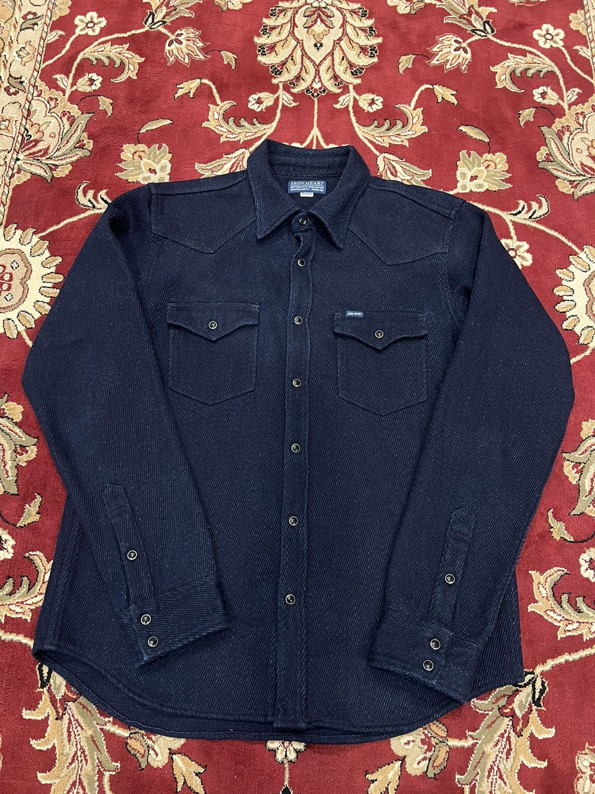 Iron Heart IHSH-208 - Kersey Western Shirt - Indigo | Grailed