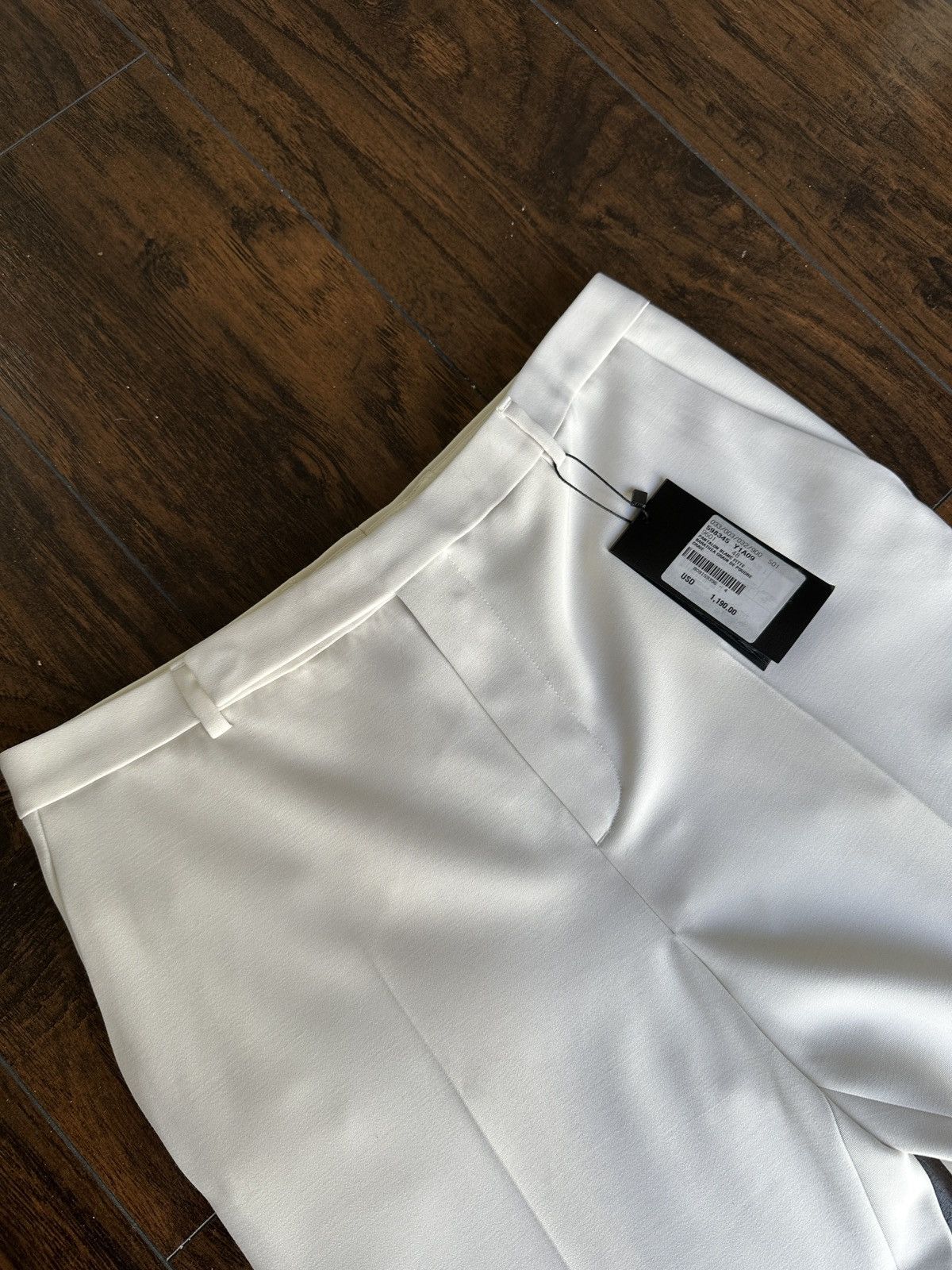 Saint Laurent Paris Ivory Wool Suit Pants Size 48R - 2 Thumbnail