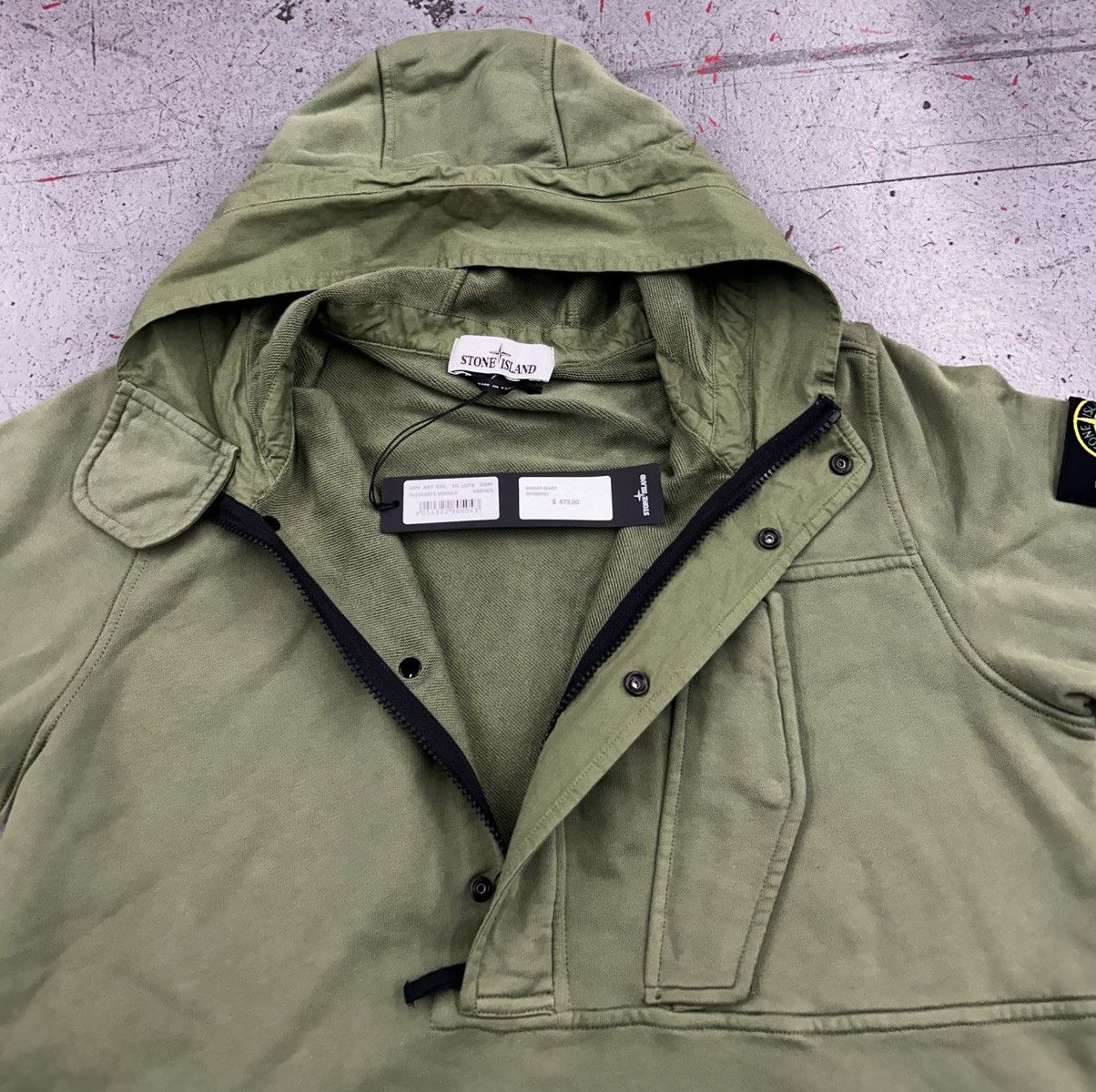 Stone Island Stone Island Forest Green Half-Zip Hoodie size Medium Size US S / EU 44-46 / 1 - 5 Thumbnail