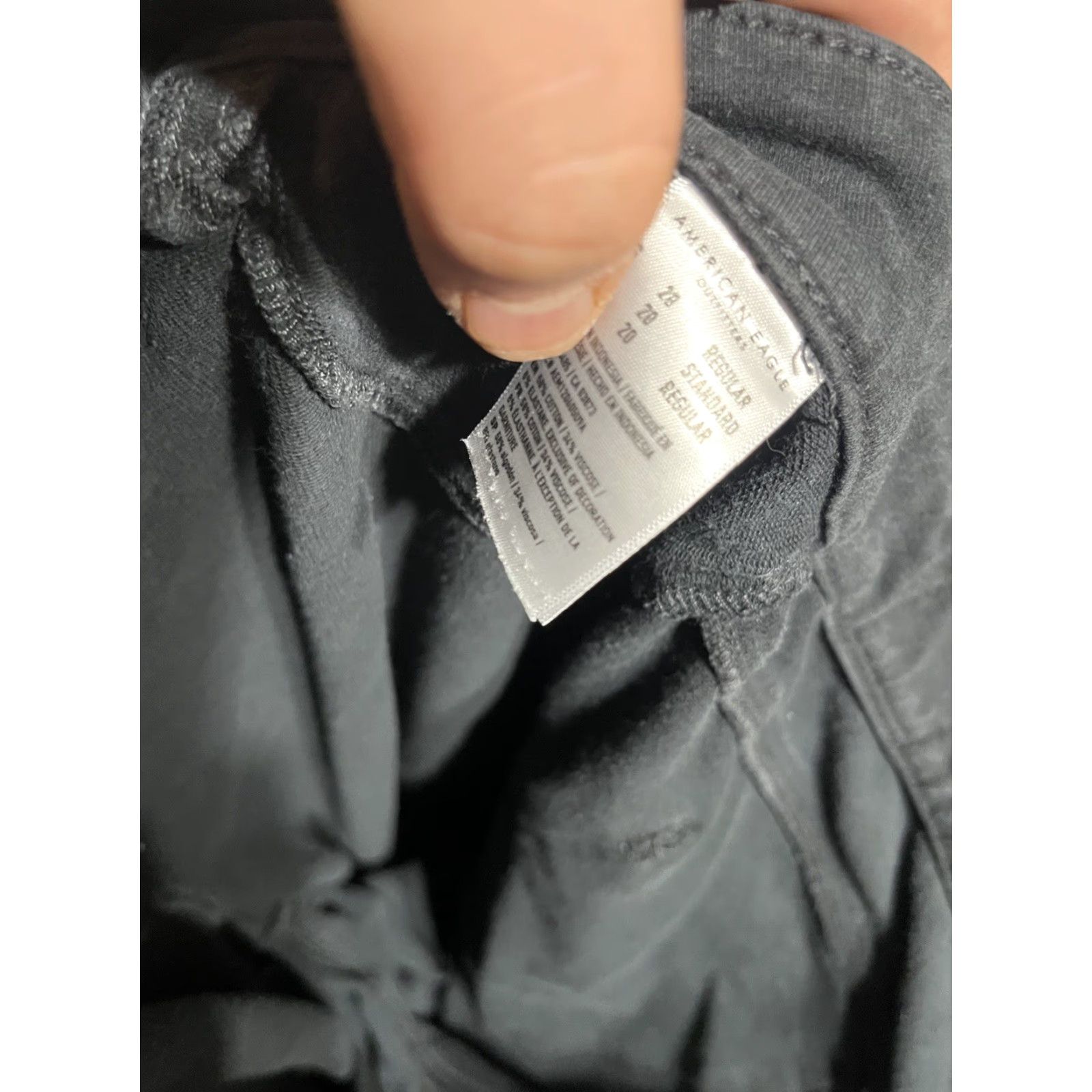 American Eagle Outfitters American Eagle Black Super Stretch Hi-Rise Jegging Pants 20 Reg Distresse Plus Size 42" / US 20 - 5 Thumbnail