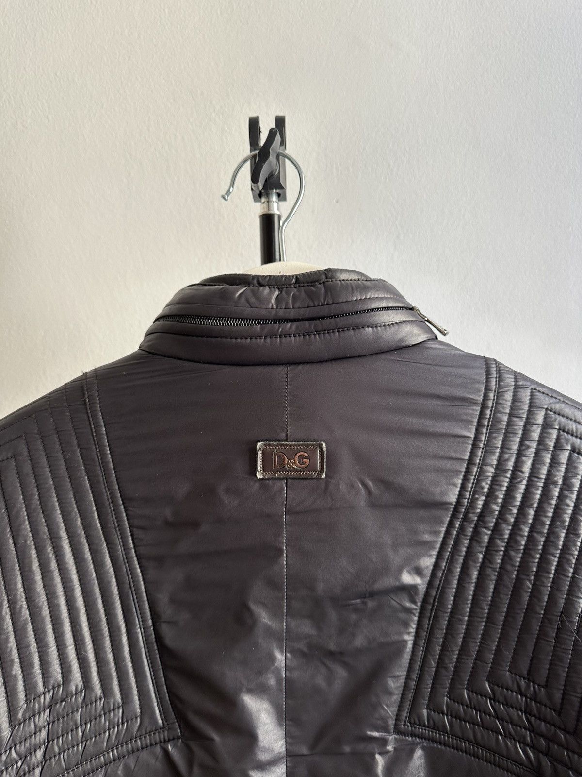 Dolce & Gabbana Dolce & Gabbana 2000s Black Architect Puffer Cropped Jacket Size US M / EU 48-50 / 2 - 5 Thumbnail