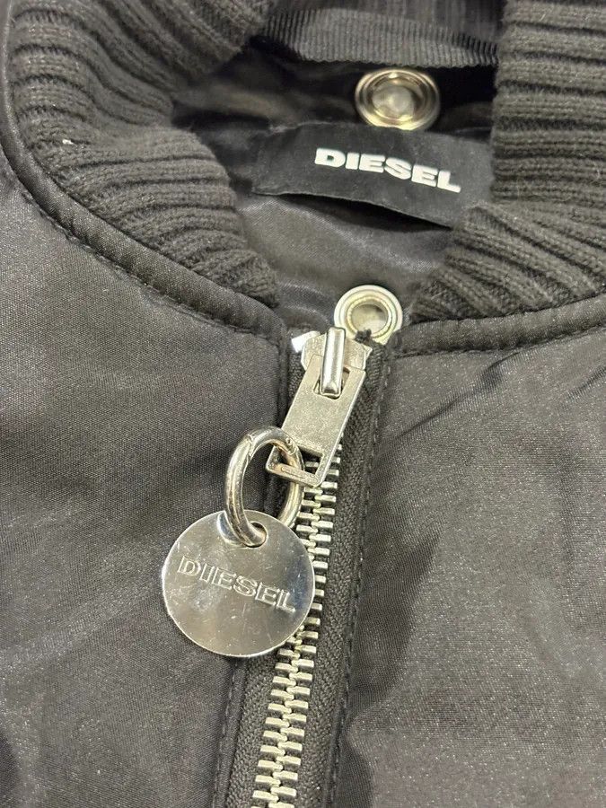 Diesel 2010s Diesel Black Nylon Eyelet Studded Bomber Jacket Size US S / EU 44-46 / 1 - 12 Thumbnail