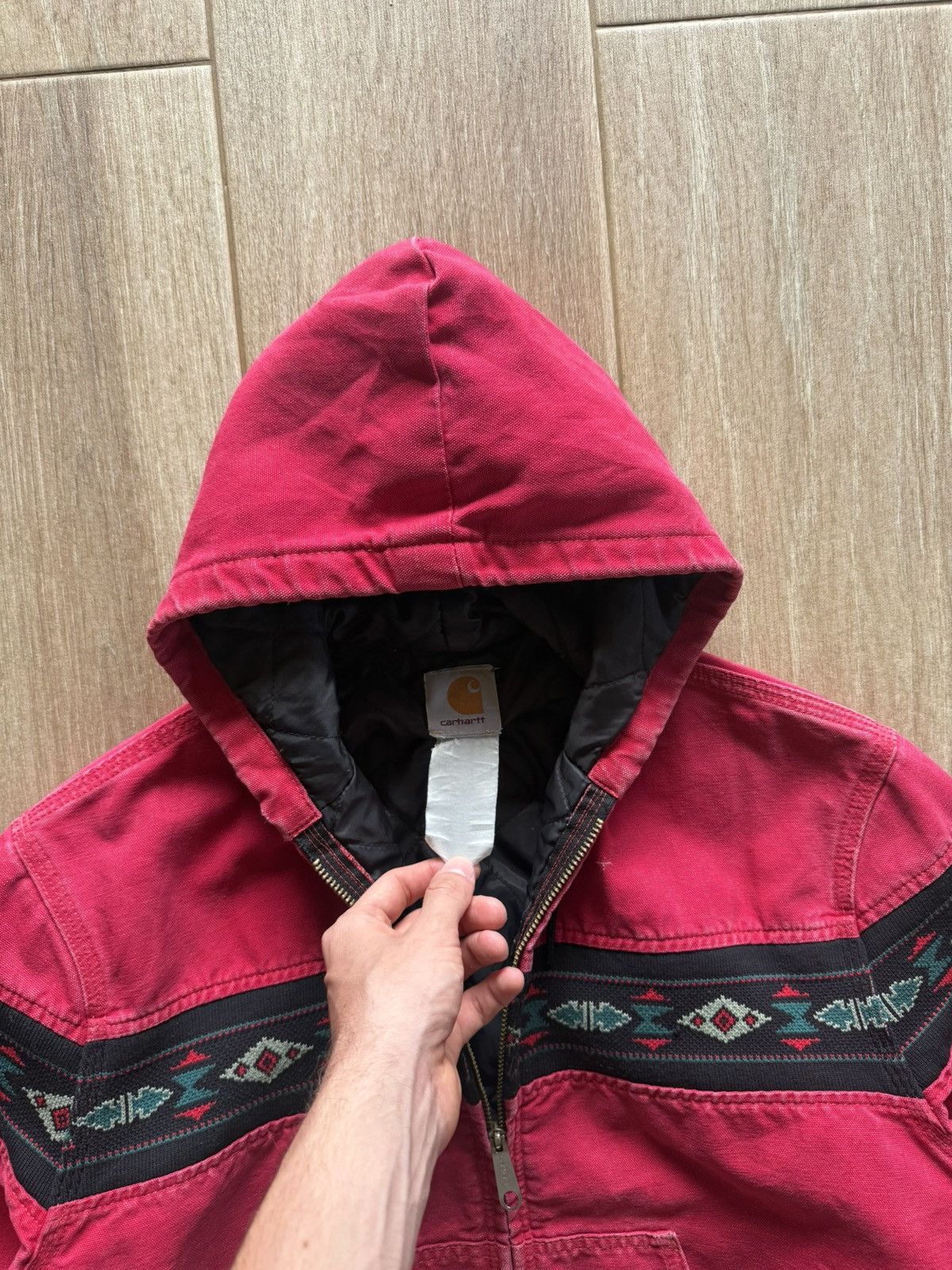 Carhartt Vintage J78RED Carhartt Aztec Jacket Size US M / EU 48-50 / 2 - 8 Thumbnail