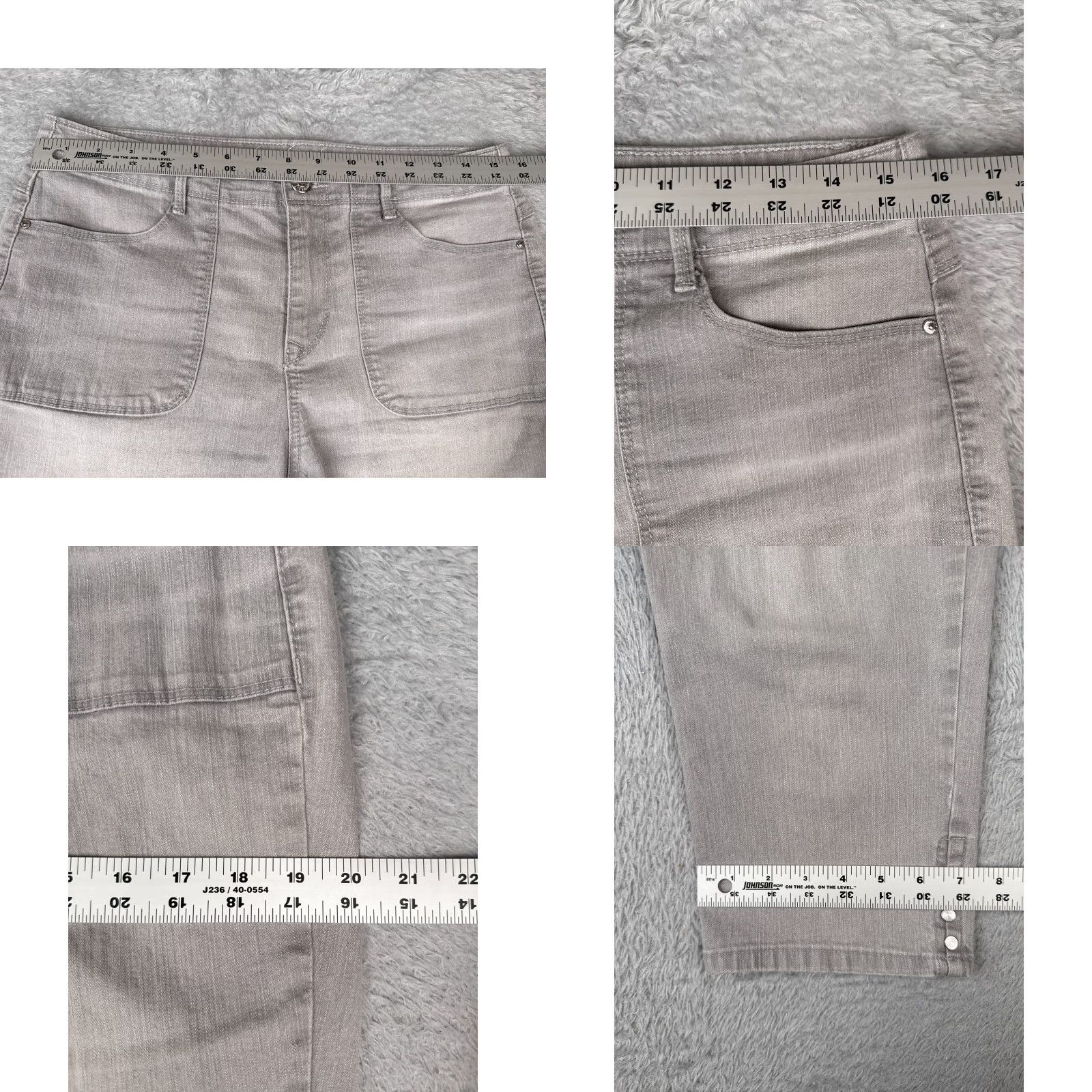Gloria Vanderbilt Gloria Vanderbilt Jeans Women 8 Gray Denim Capri Cotton Blend Studded Ankle 30x23 Vintage: No Size 30" / US 8 / IT 44 - 9 Thumbnail