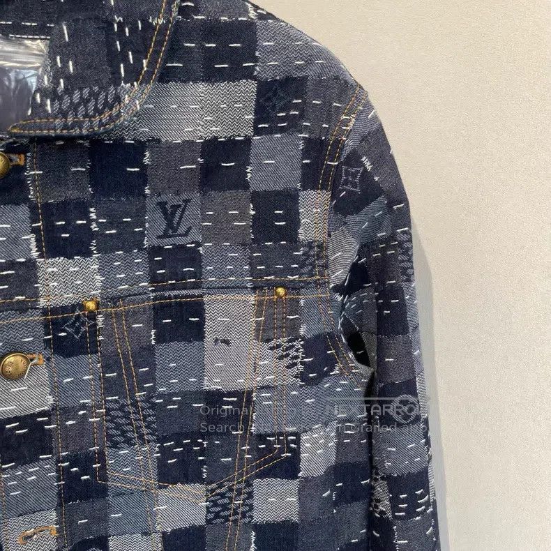Louis Vuitton Louis Vuitton SS25 Checker Embroidered Denim Jacket Size US M / EU 48-50 / 2 - 4 Thumbnail