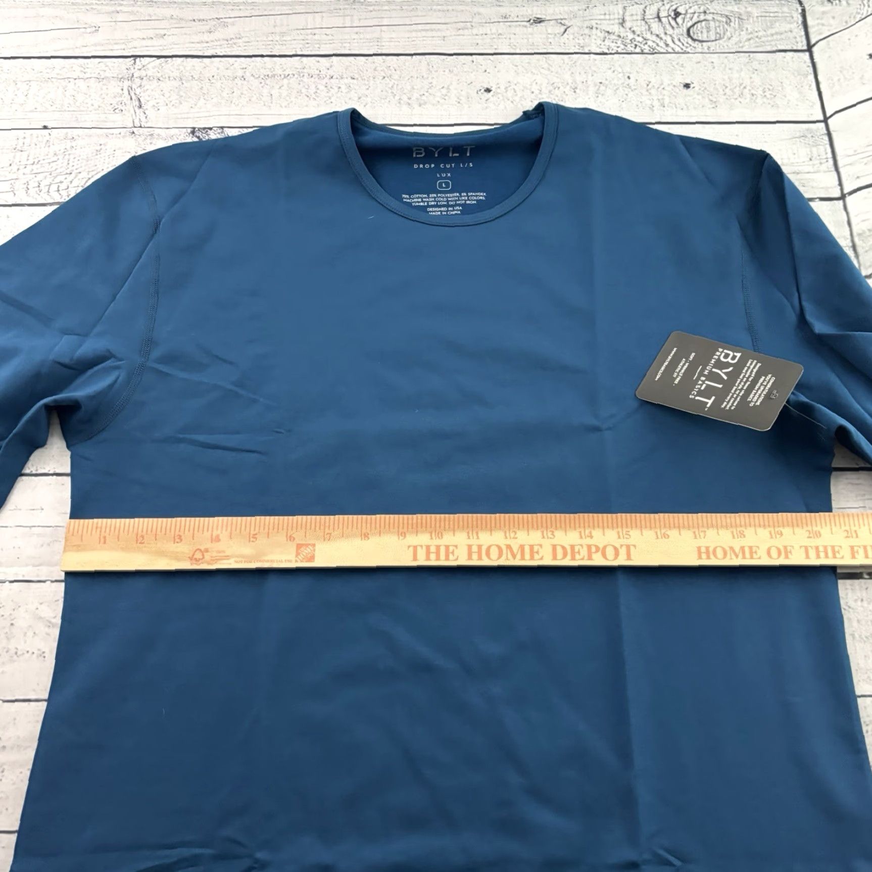 Asics BYLT Premium Basics Athletic Drop Long Sleeve T Shirt Men's Large Blue LS Shirt Size US L / EU 52-54 / 3 - 5 Thumbnail