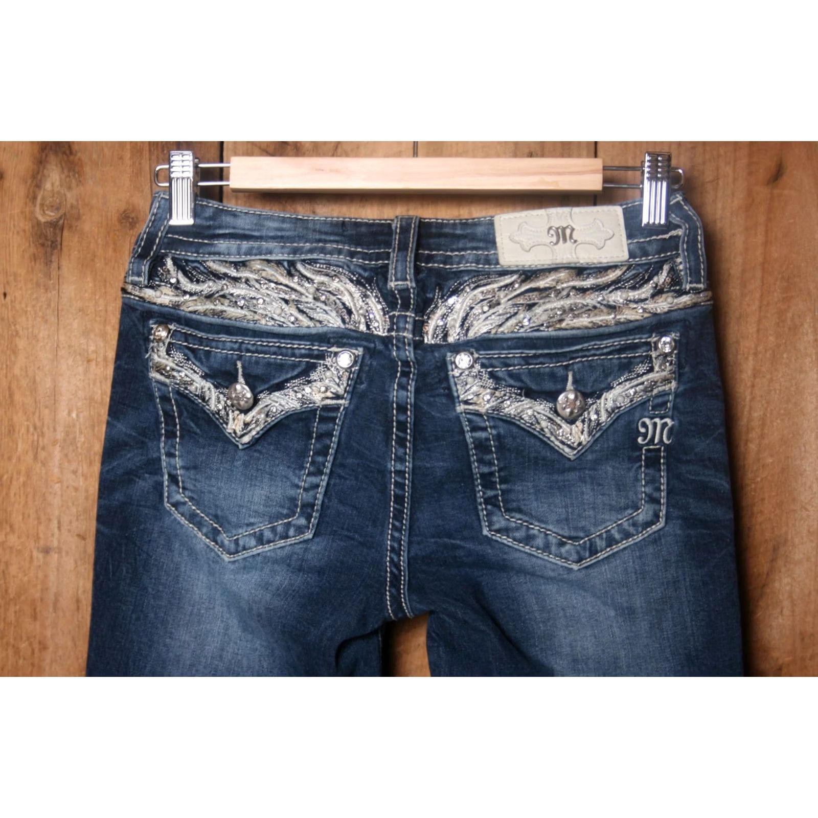 Miss Me MISS ME Jeans Skinny Denim Blue Sz 26 Regular Inseam 30.5" Mid Rise Womens Size 26" / US 2 / IT 38 - 4 Thumbnail
