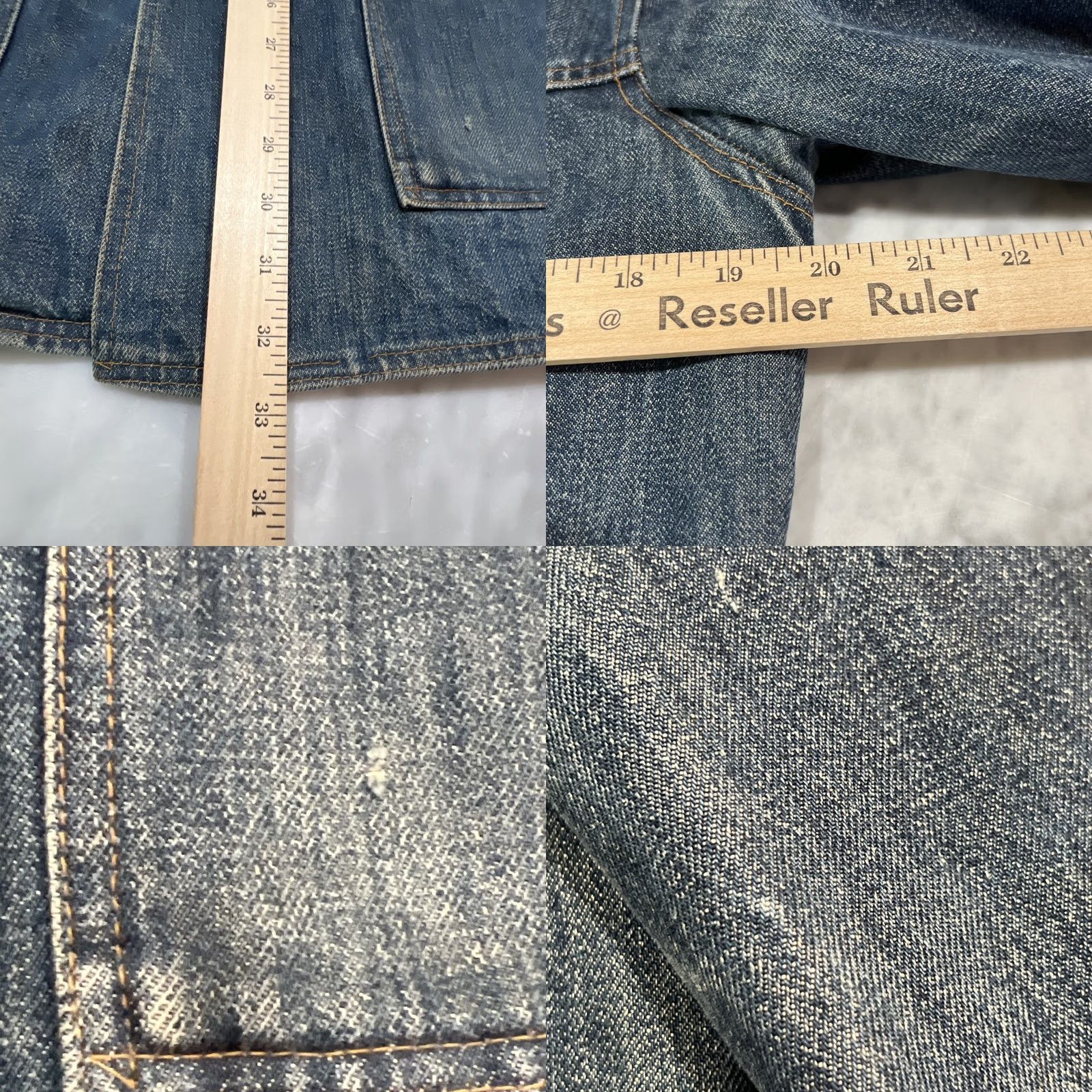 Levi's VINTAGE Levi’s Jacket Men's M Orange Tab Split Tail Chore Long Denim Blue 70s Workwear Size US 31 - 11 Thumbnail