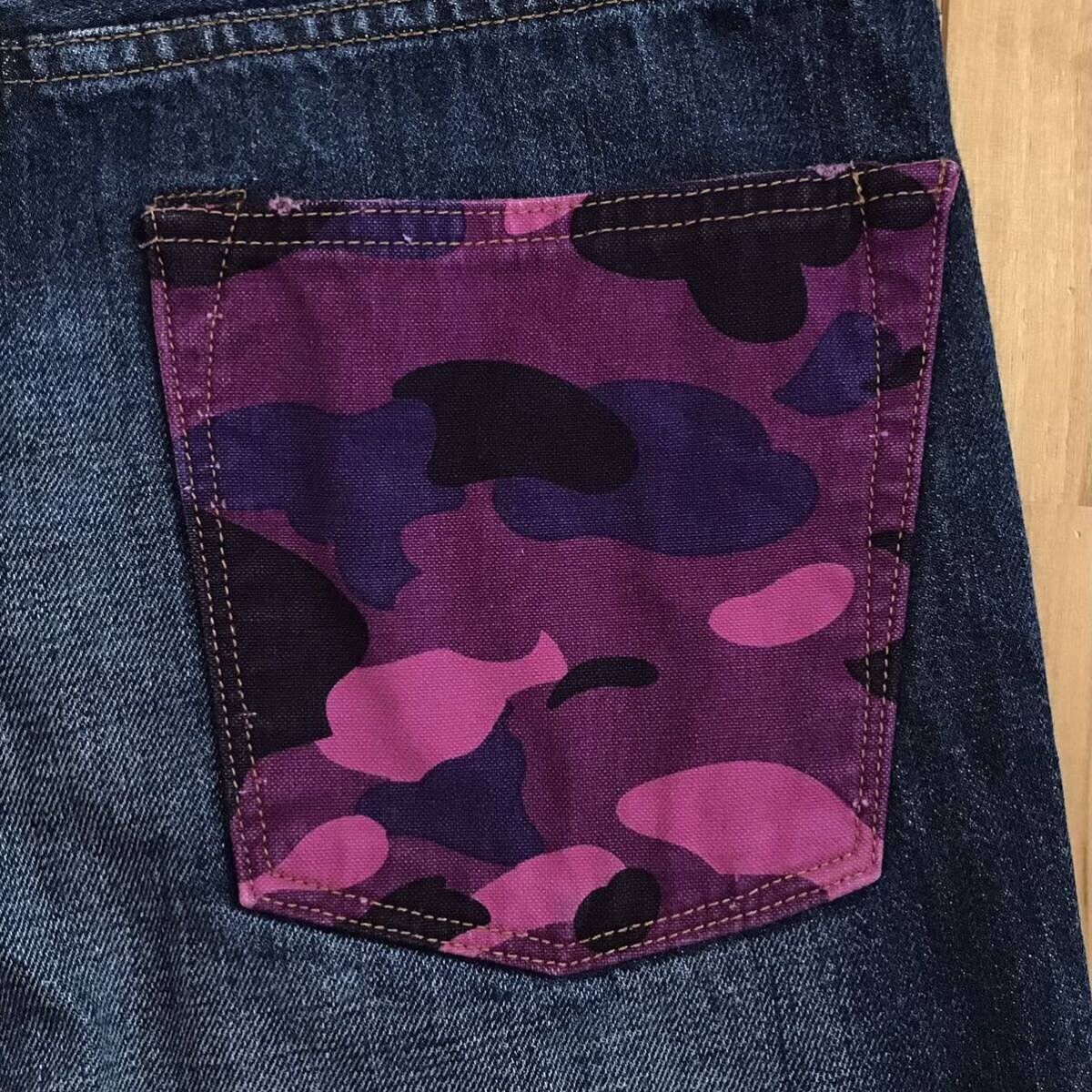 Bape BAPE TYPE5 Purple camo Damage Denim Pants ★size M Size US 32 / EU 48 - 5 Thumbnail