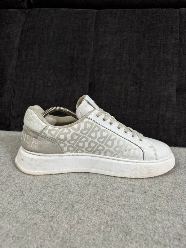 Bogner Bogner Milan Monogram White Leather Low Top Sneakers 42 Size US 9 / EU 42 - 4 Thumbnail