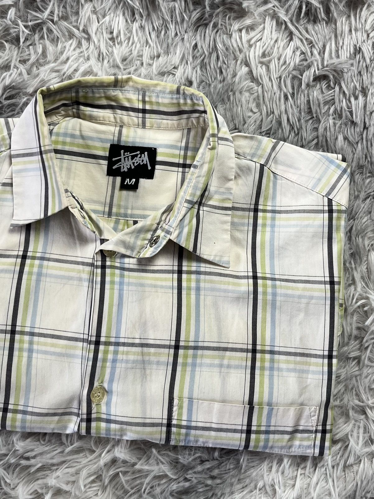 Stussy Vintage 90s Stussy Botton Shirt Size US M / EU 48-50 / 2 - 2 Thumbnail