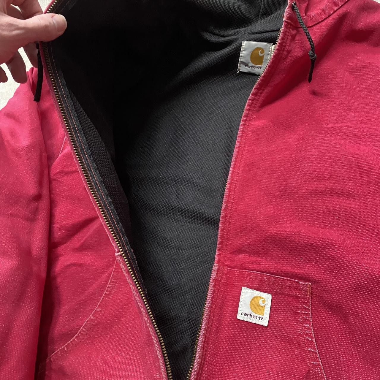 Carhartt × Vintage Vintage 90s Carhartt Faded Red Workwear Grunge Jacket Size US XXL / EU 58 / 5 - 5 Thumbnail