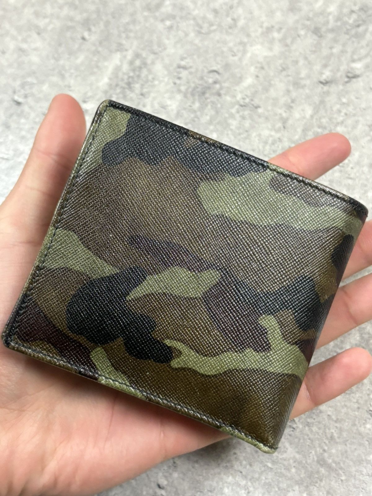 Prada PRADA Leather Camo Bifold Wallet Size ONE SIZE - 4 Thumbnail