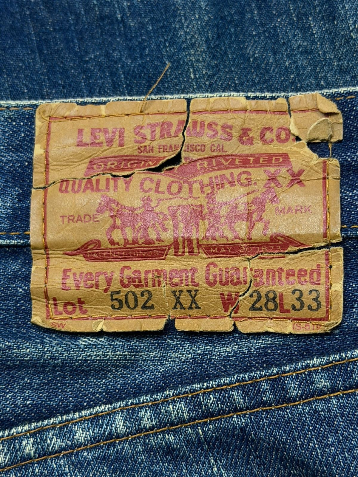 Levi's Vintage Clothing Vintage 90s Levi’s 502 XX Big E Selvedge Denim Japan | W28 Size US 28 / EU 44 - 14 Thumbnail