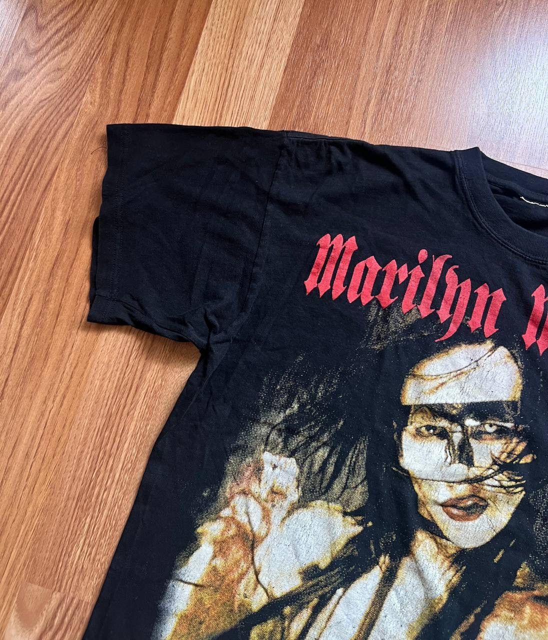 Band Tees × Marilyn Manson × Vintage Vintage Marilyn Manson T Shirt Band Tour Tee Size US L / EU 52-54 / 3 - 2 Thumbnail