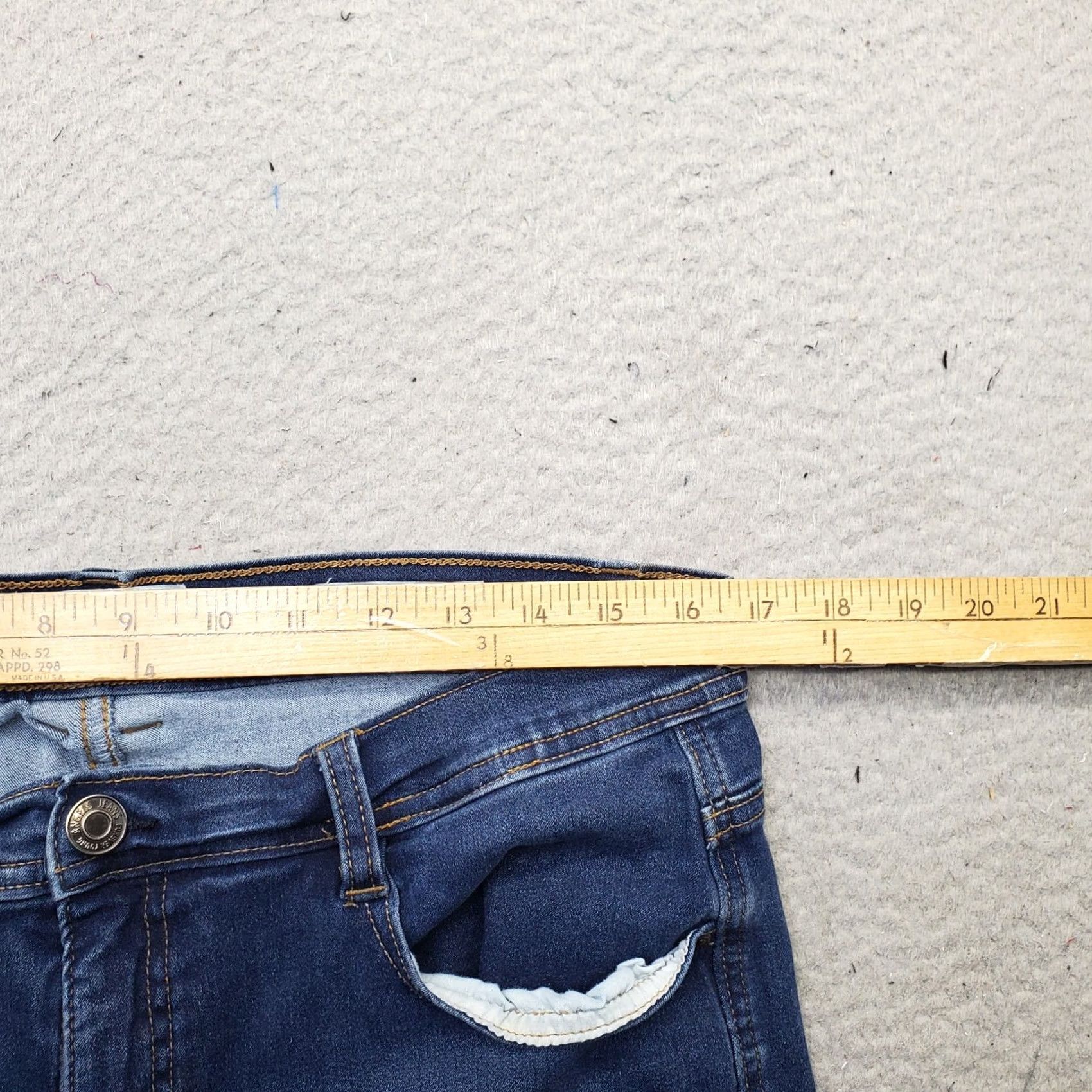 Vintage Angels Signature Convertible Jeans Womens 16 Blue Stretch Distressed Skinny Jeans 5-Pocket Regular Inseam 26.75" Blue Mens Womens Girls Boys Size 38" / US 16 / IT 52 - 6 Thumbnail