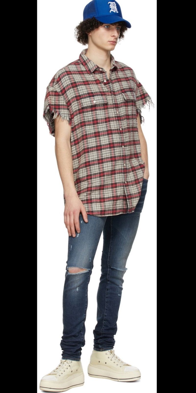 R13 Oversized Cut-off shirt. Large Size L / US 10 / IT 46 - 4 Thumbnail