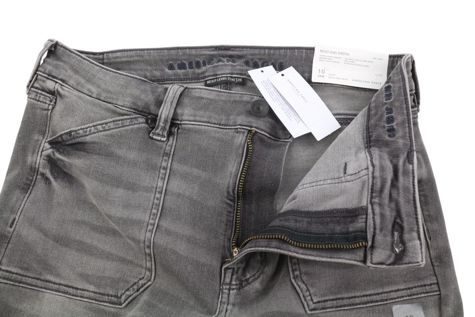 American Eagle Outfitters HI-RISE JEGGING W30 Smoked Grey Jeans 88786 Size 30" / US 8 / IT 44 - 6 Thumbnail