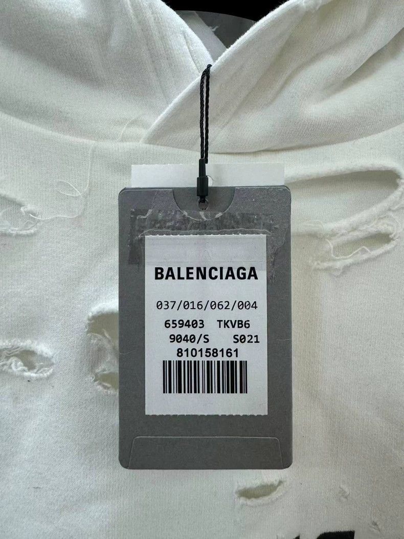 Balenciaga Balenciaga Big Ripped Alphabet Hoodie Size US S / EU 44-46 / 1 - 5 Thumbnail