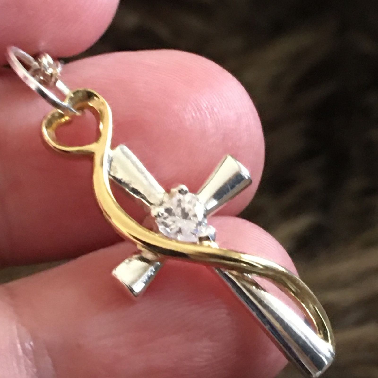 Jewelry LA Gem Faith Hope Love cross pendant on chain Size ONE SIZE - 6 Thumbnail