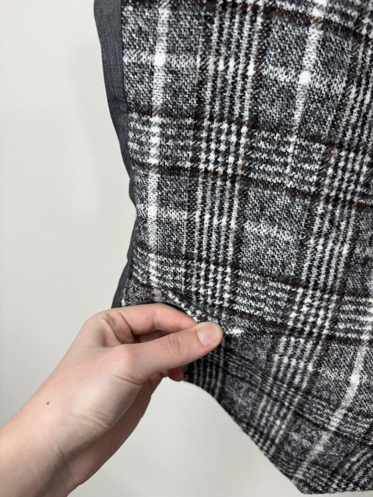 Suitsupply Suitsupply Veneto NEW Men’s Grey Check Alpaca Waistcoat Vest Size 38R - 8 Thumbnail