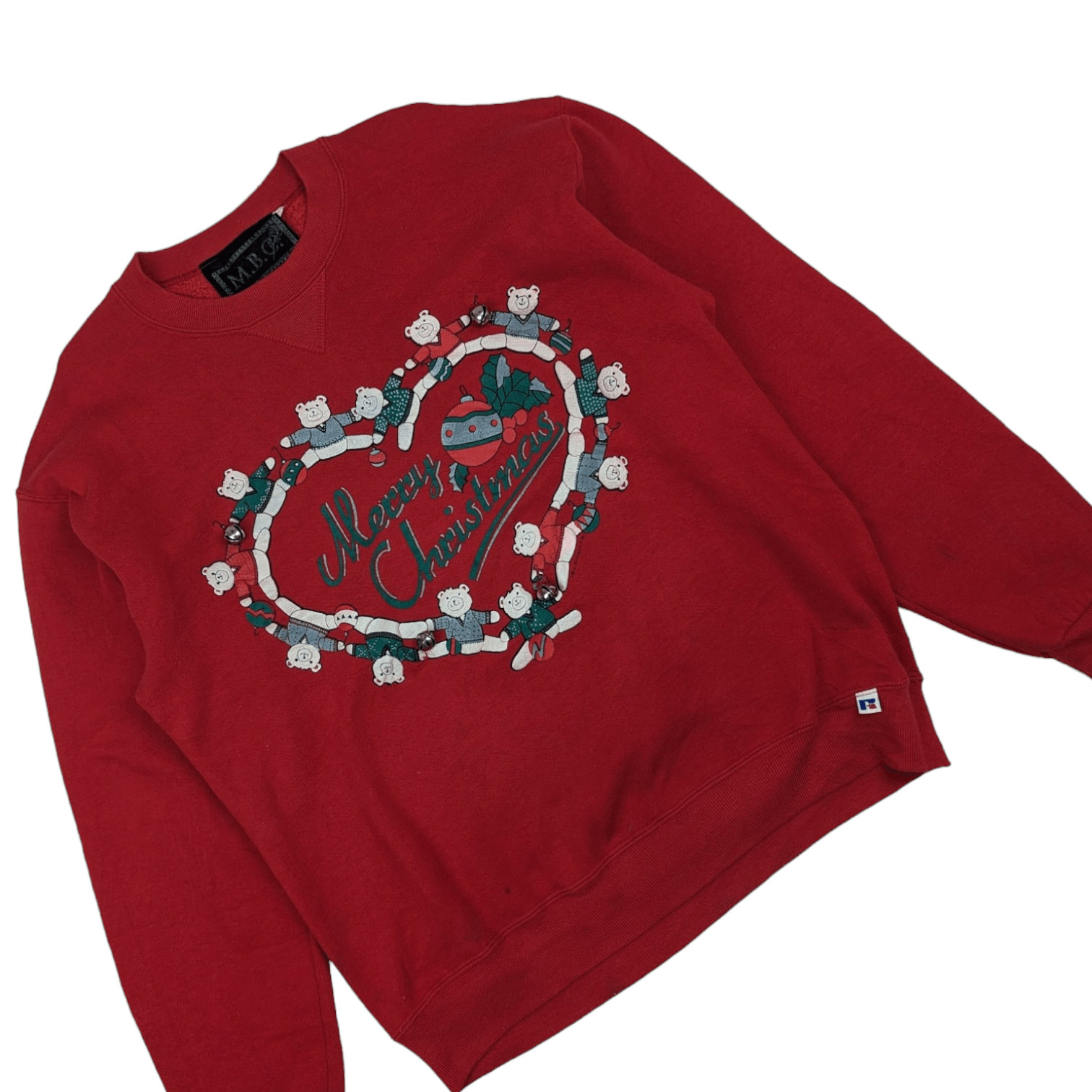 Russell Athletic Vintage 90's MBC Russell Merry Christmas Love Jumper Size US L / EU 52-54 / 3 - 2 Thumbnail
