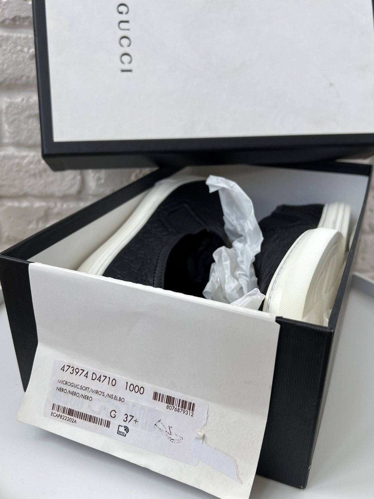 Gucci Gucci GG Microguccissima Leather Slip On Sneakers Shoes Size US 7.5 / IT 37.5 - 9 Thumbnail