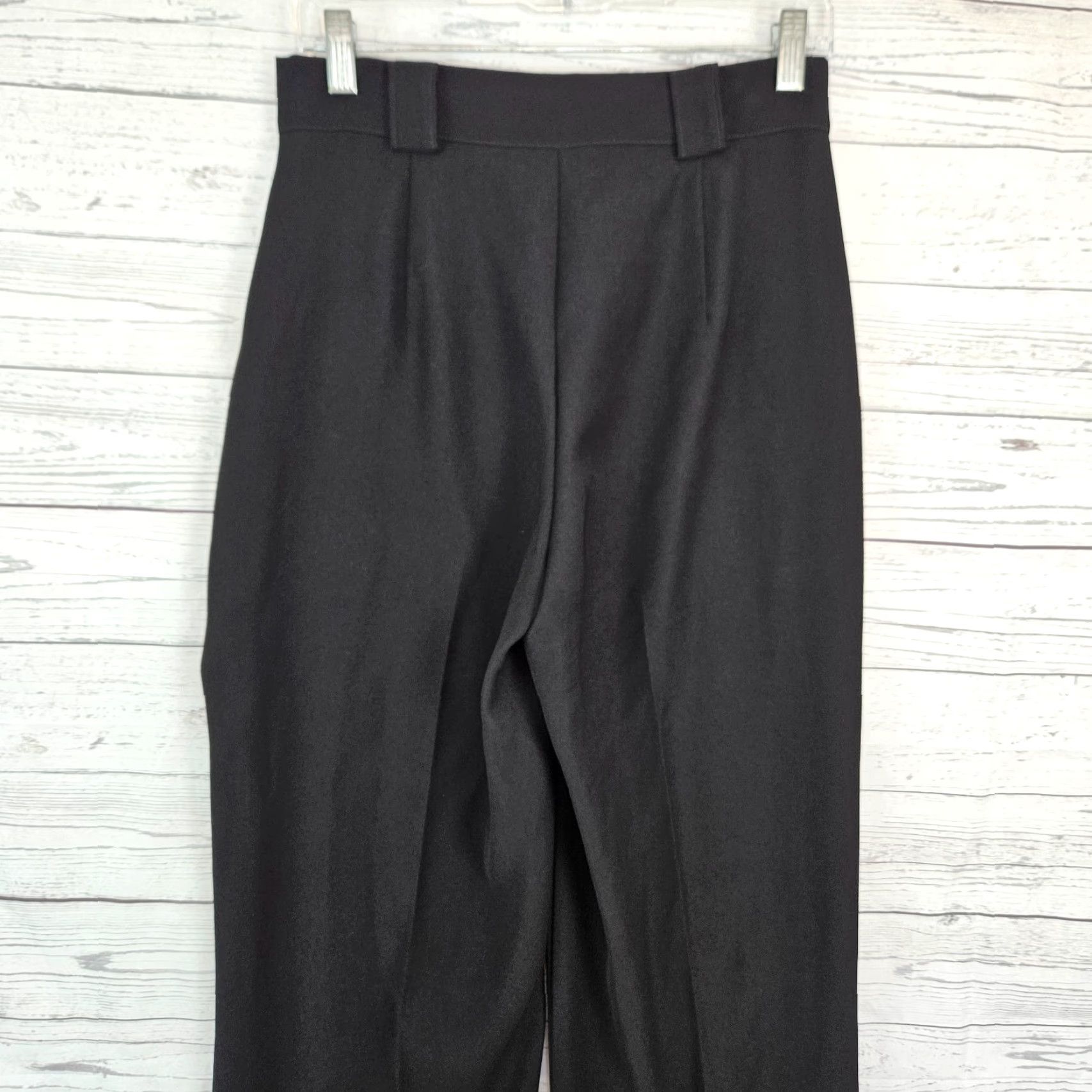 Joseph Ribkoff Joseph Ribkoff Womens Wide Leg Pants Sz 4 Black High Rise Cuffed Dress Pants Size 27" / US 4 / IT 40 - 4 Thumbnail