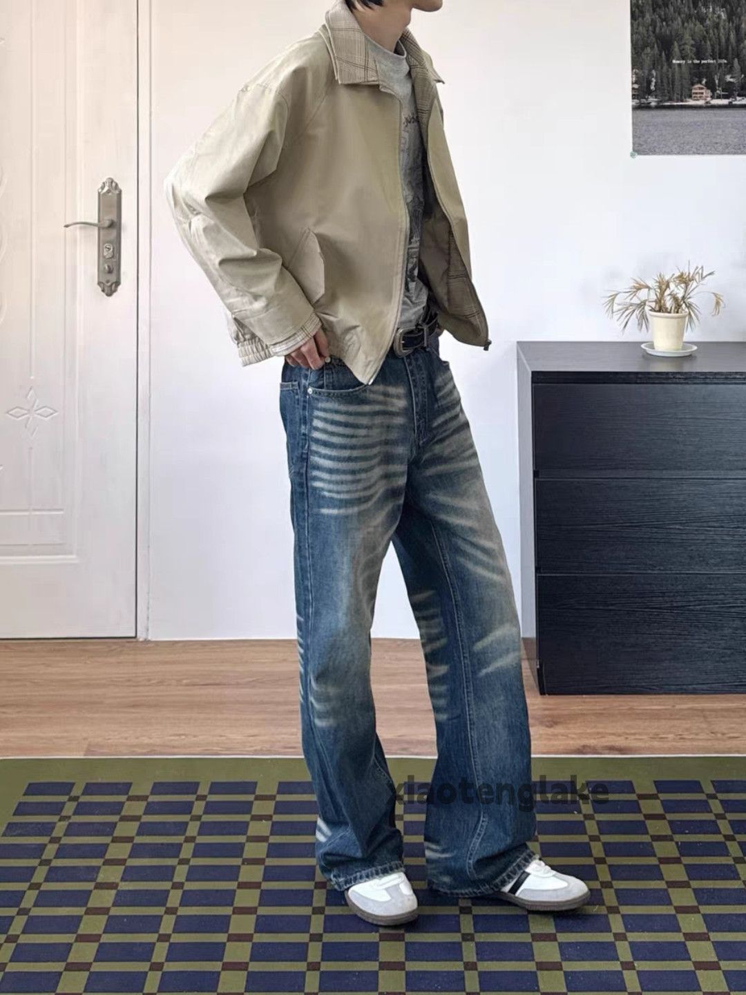 Jean xtl washed faded punk grunge bootcut flared jeans Size US 28 / EU 44 - 3 Thumbnail
