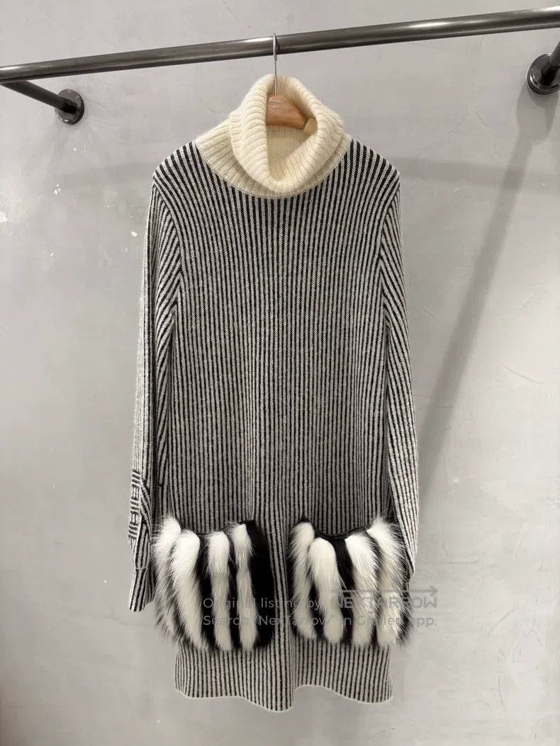 Fendi Fendi Striped High-End Dress Size XS / US 0-2 / IT 36-38 - 1 Thumbnail