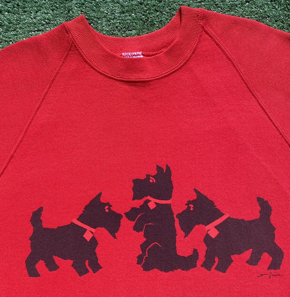 Jerzees 80’s Scottish Terrier Dog Sweatshirt Women’s Size Large Size L / US 10 / IT 46 - 2 Thumbnail