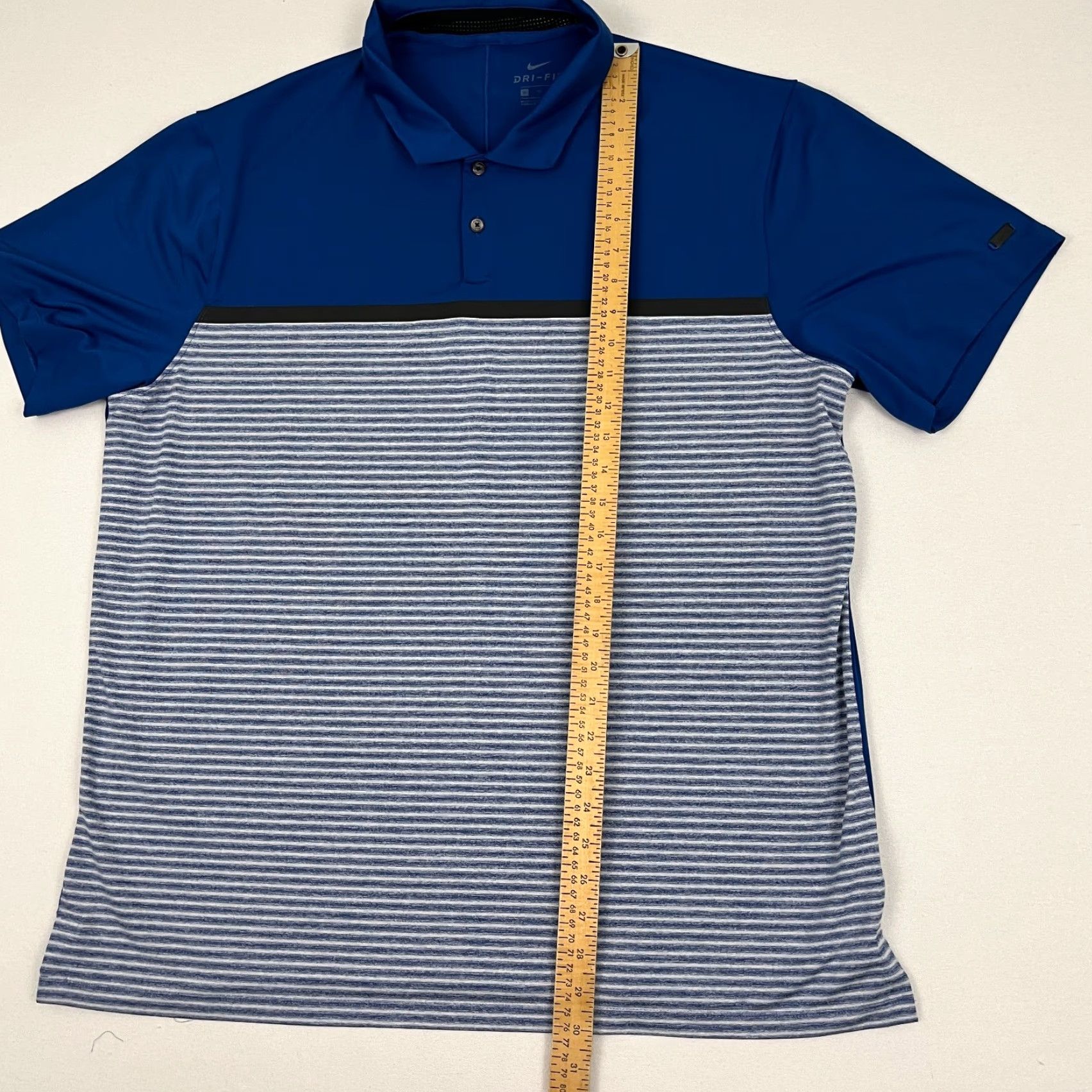Nike Nike Tiger Woods Polo Shirt Mens XL Blue Striped Active Golf Performance Preppy Size US XL / EU 56 / 4 - 6 Thumbnail