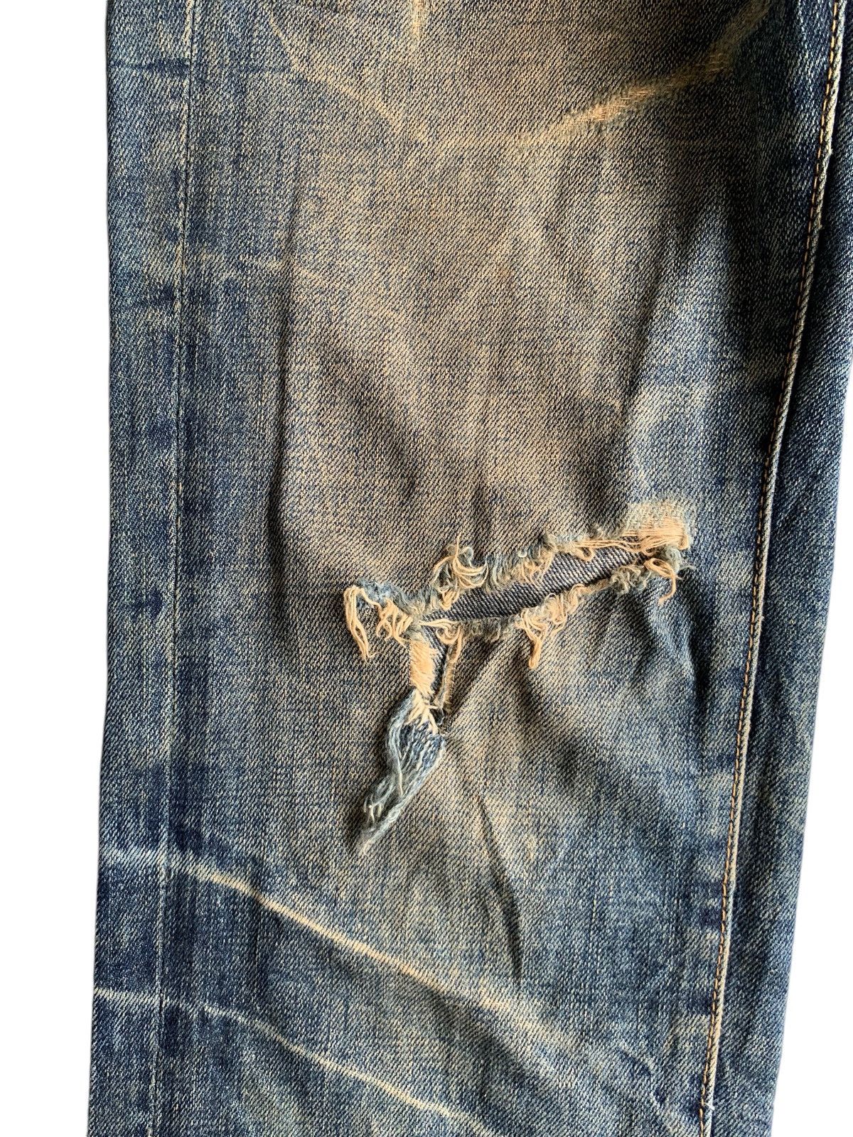 Tornado Mart Army Of No! Skull Punk Style Japanese Distressed Denim🎌☠️ Size US 29 - 17 Thumbnail