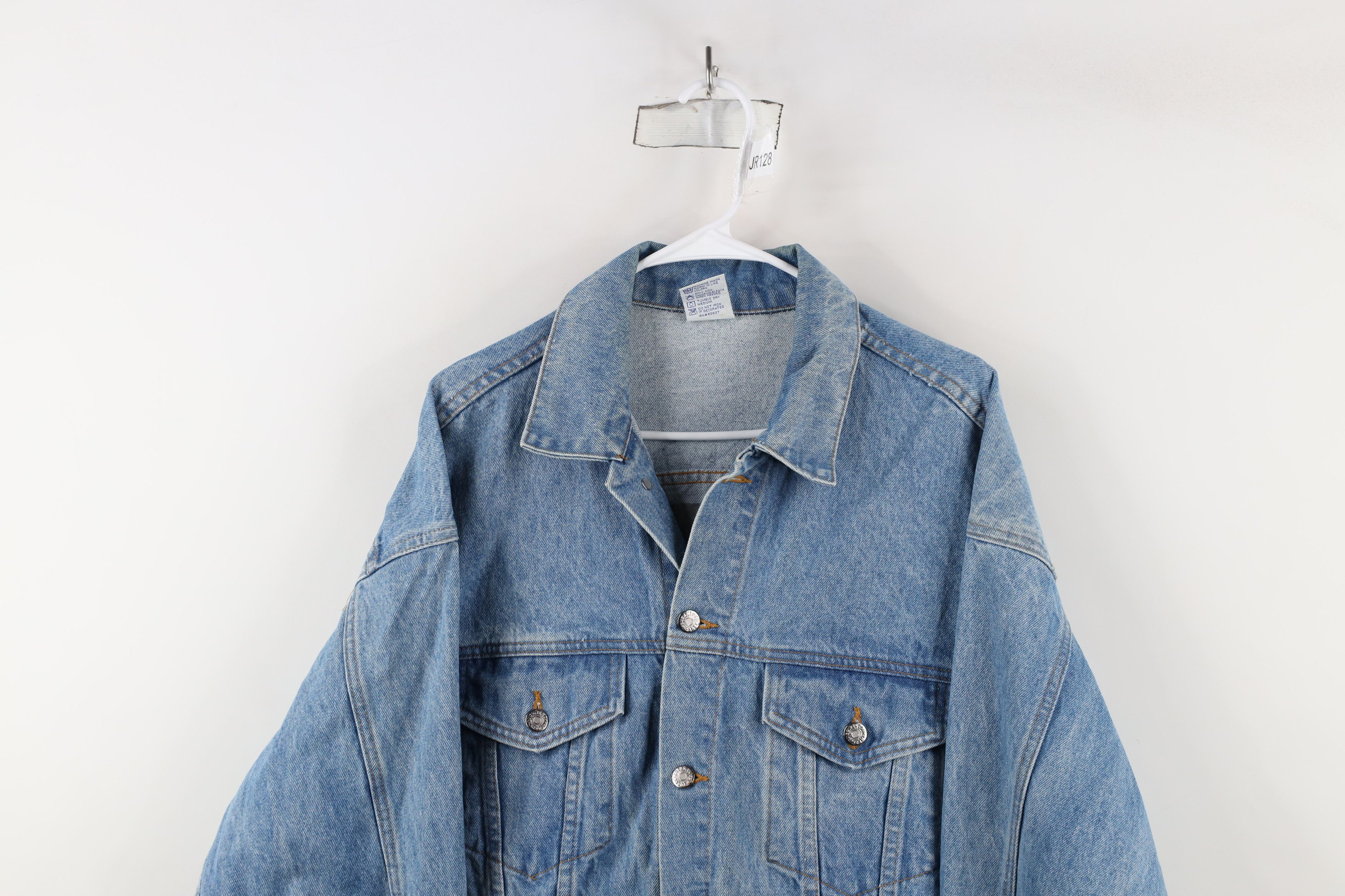 Vintage Vintage 90s Streetwear Flower Denim Jean Trucker Jacket USA Size US M / EU 48-50 / 2 - 2 Thumbnail