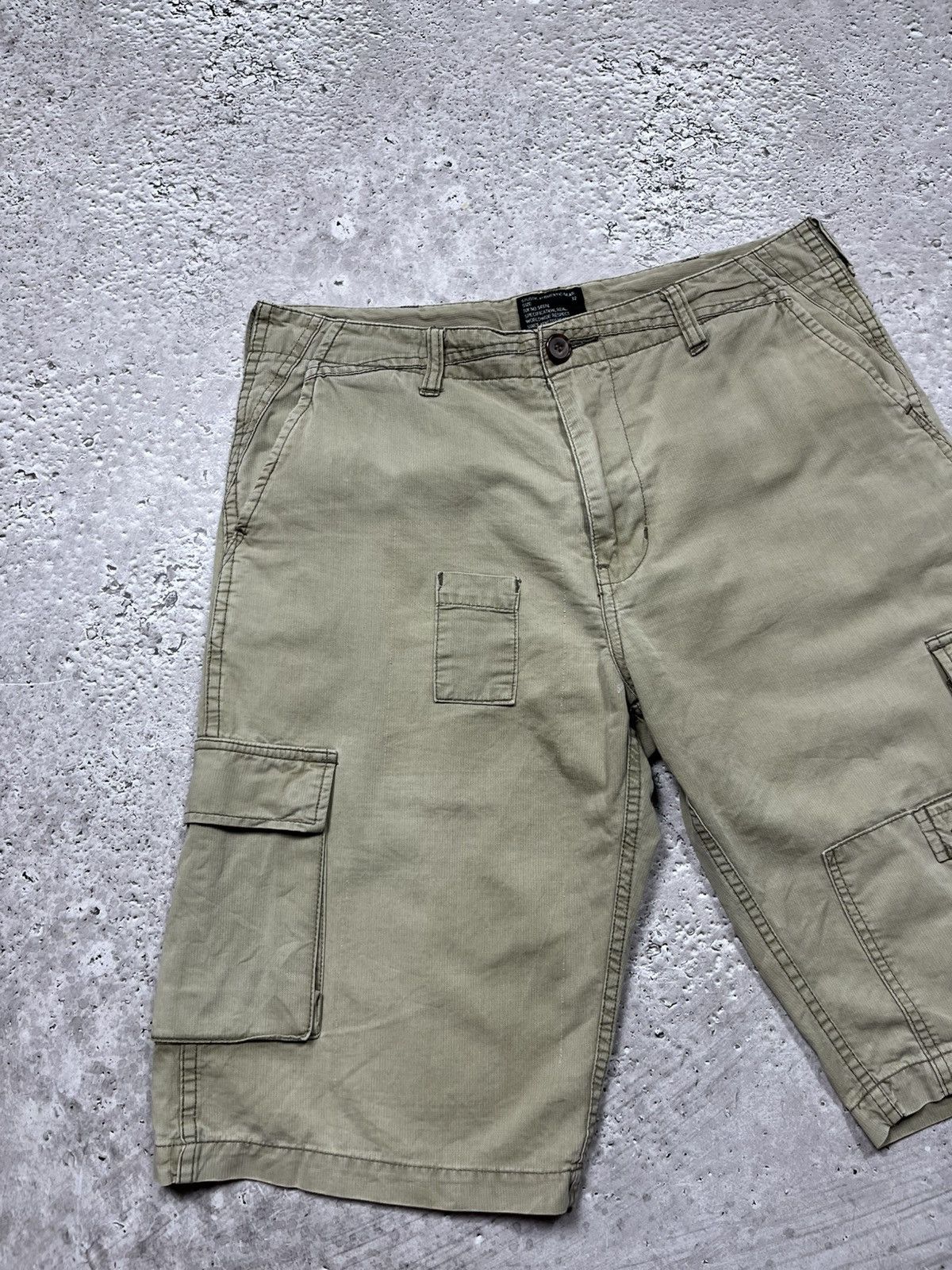 Stussy × Vintage Vintage Stussy Cargo Shorts 32 Olive Green Utility Skater Size US 32 / EU 48 - 3 Thumbnail