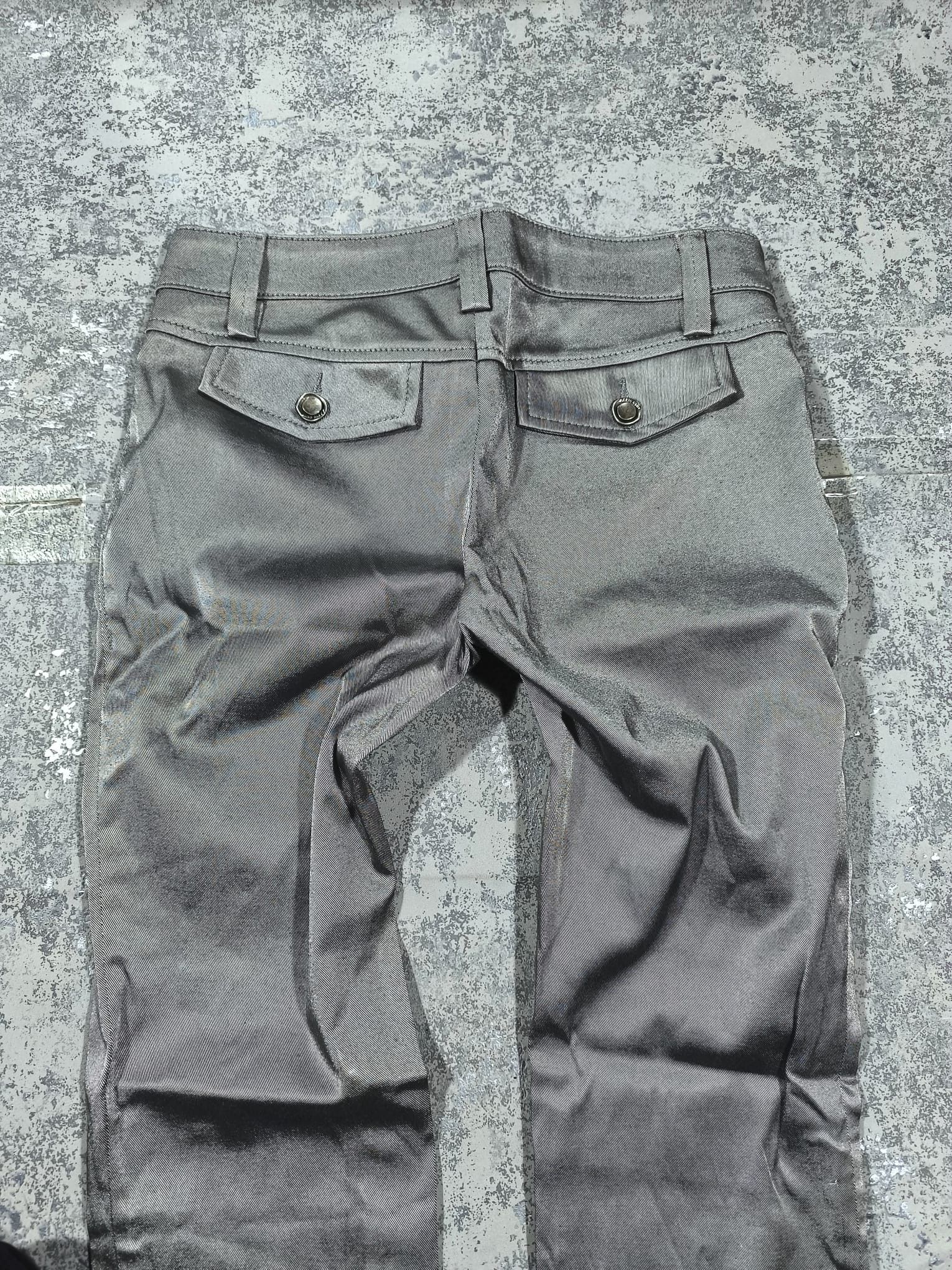 Miss Sixty VINTAGE MISS SIXTY METALLIC SILVER DISCO GRUNGE PANTS SKINNY Size 28" / US 6 / IT 42 - 9 Thumbnail