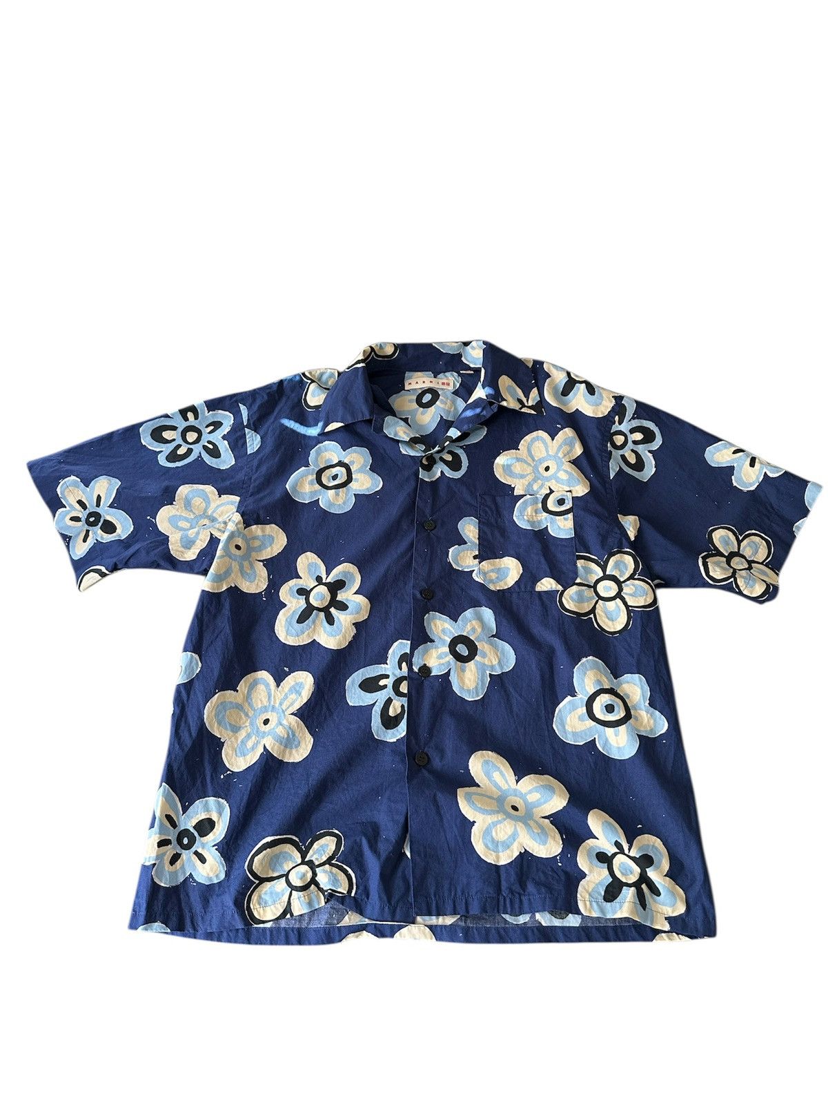 Marni × Uniqlo Marni x Uniqlo Oversized Floral Open Collar Shirt Size US XS / EU 42 / 0 - 1 Thumbnail