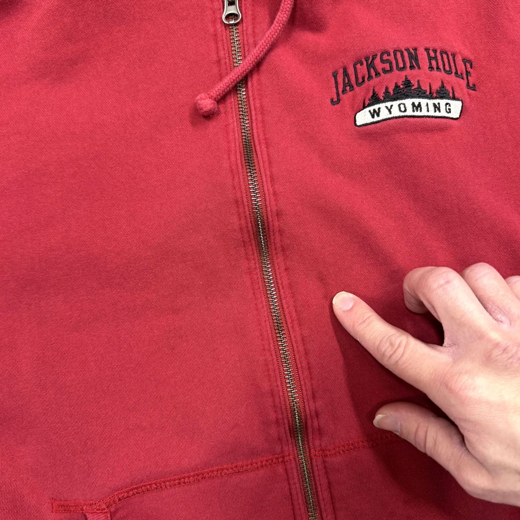 Champion Champion Hoodie Mens Large Red Full Zip Sweatshirt Jacket Size US L / EU 52-54 / 3 - 3 Thumbnail
