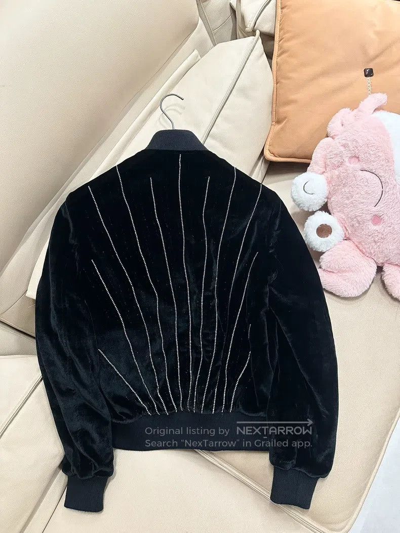 Saint Laurent Paris Saint Laurent Paris Rayon Crystal Studs Baseball Jacket Size US S / EU 44-46 / 1 - 3 Thumbnail