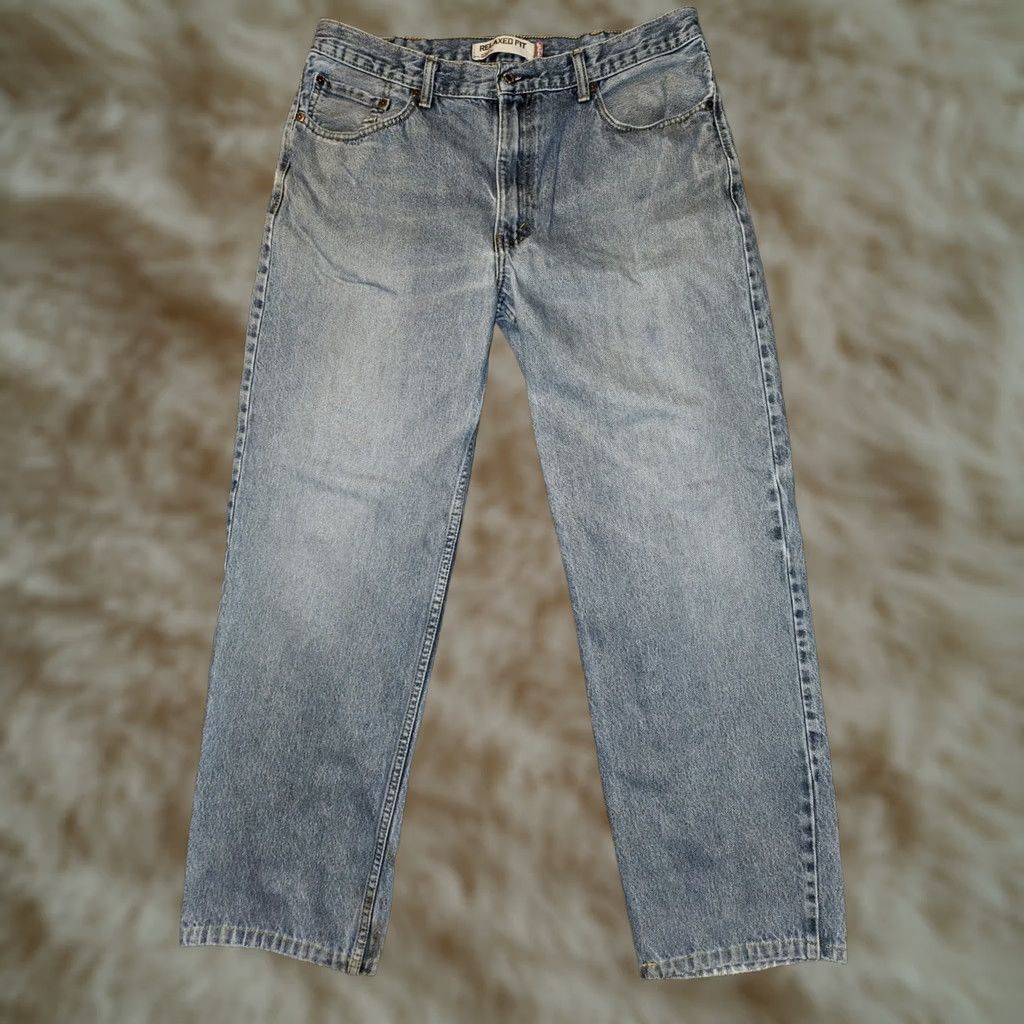 Levi's VINTAGE Levi's 550 Relaxed Fit Jeans Men 38x29.5 Blue Denim Egypt Cotton Y2K Grunge 90s Distressed Pockets 5-Pocket Design Mens Size US 38 / EU 54 - 1 Thumbnail