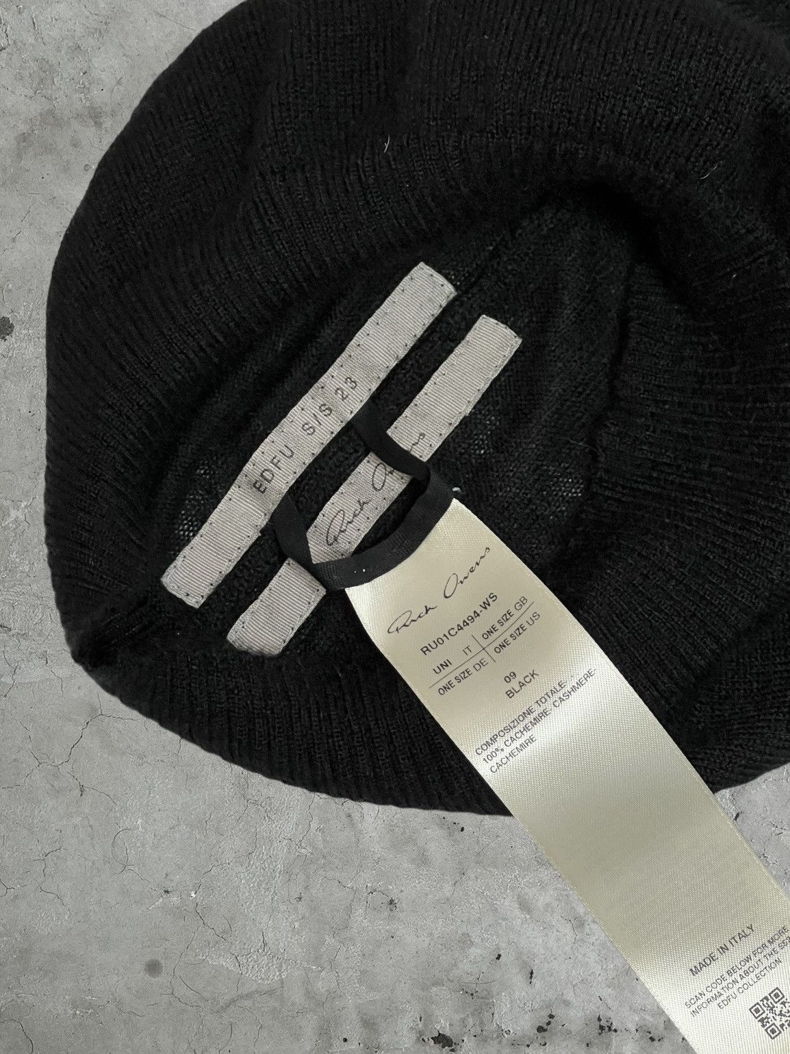 Rick Owens Rick Owens SS/23 Cashmere Hat Size ONE SIZE - 6 Thumbnail