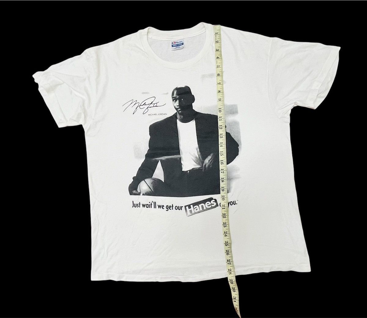 Vintage VINTAGE MICHALE JORDAN 90s x HANES x RARE Size US XL / EU 56 / 4 - 3 Thumbnail