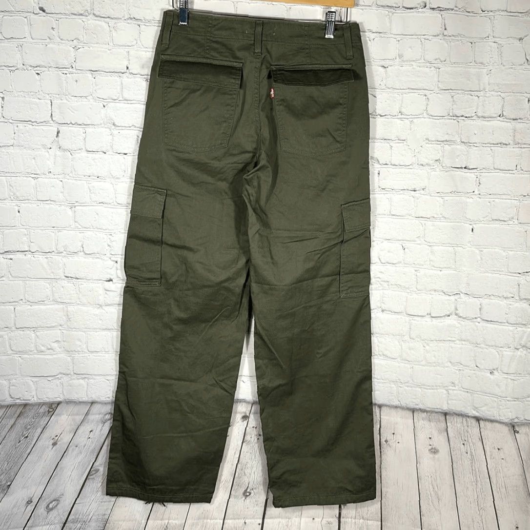 Levi's VINTAGE Levi's 94 Baggy Cargo Pants Women's 27 Olive Green Wide-Leg Skater Size 27" / US 4 / IT 40 - 5 Thumbnail