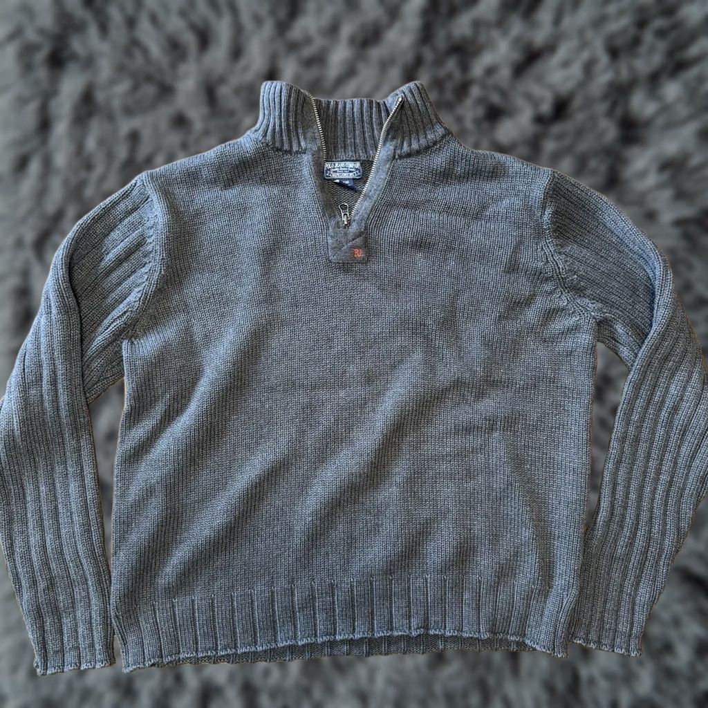 Polo Ralph Lauren Polo Ralph Lauren Sweater Mens XL Gray 1/4 Zip Knit Sweatshirt VG Size US XL / EU 56 / 4 - 1 Thumbnail
