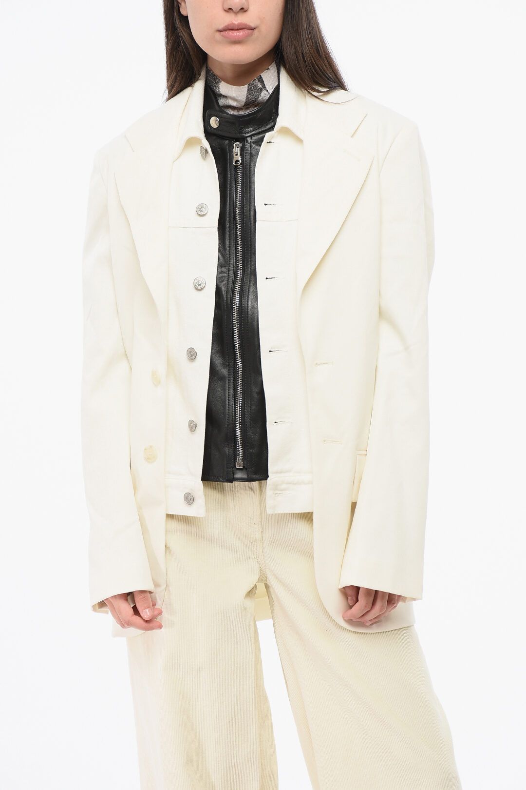 og1mm0825 Layered Jacket in White